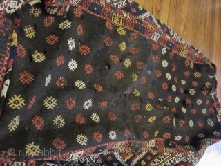 Azeri ? Bedding Bag 19th century Caucasian. There are holes and signs of wear 3'10" x 2'2"                