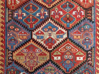 Kurd Sauj Bulagh Main Rug, 3rd quarter of 19th century, 145X290cm. With beautiful early color palette and in ready for use condition!
           
