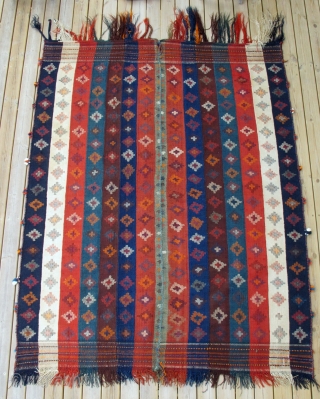 Unusual South Persian Flatweave(moj),ca.1900,155x200cm,all natural colors,excellent condition,Great Thing!                         