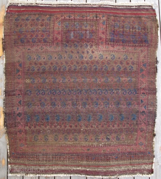 Timuri Baluch Prayer Rug,95x110cm,late 19th century,very unusual design,great colors,fine weave.FUN!!!                       