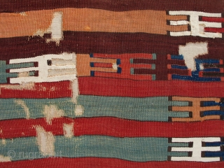 Early East Anatolian Kilim Fragment,ca1800,74x212,proffessionaly mounted on linen,GREAT!                         