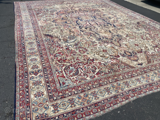 Antique Kerman rug 13x17 feet 
Need some repair 
                        