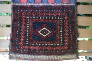 Baluch bag with the back.
In very good condition. Thick pile.
Size: 17 x 16 1/2"                   