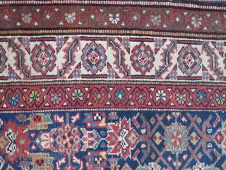 Stunning runner fron Arak area, (probably Ferahan). Very fine knotted and great graphic. Very soft wool, good colors. size: m. 5.30 x m. 0.97  sold       