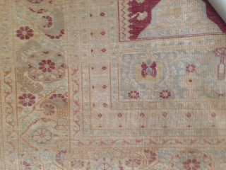 Antique prayer Sivas, SILK,  m. 1.64 x 1.16, general good condition with some low pile areas.                