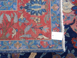 Tabris ancien 385x285 cm in good condition.
Original garden design. Has been signed upon
one end. Great color for this persian carpet.
More info and pictures on request. 
3.85 x 2.85 meters is the size  ...