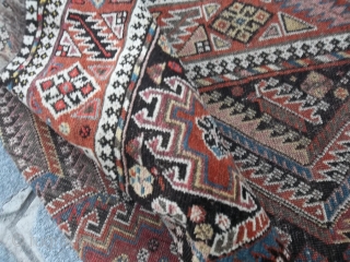 Antique LORY in good condition, not full pile but
all original sizes and ends, no holes or restors.
Maybe a nomadic KHAMSEH-Fars.
Wool on wool foundations. 
More pictures on request.  TY for your attention.
  ...