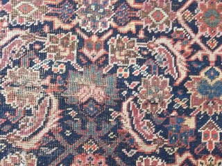 427 x 175 is the size of this antique BIDJAR in fair condition.
This is a Persian kordi important Bidjar kelley.
Beautiful design and natural dyes. All wool.
Antique piece knotted around the last quarter  ...