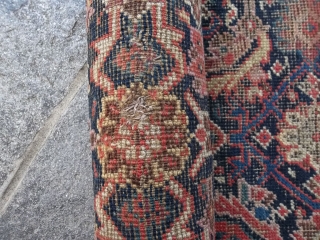 427 x 175 is the size of this antique BIDJAR in fair condition.
This is a Persian kordi important Bidjar kelley.
Beautiful design and natural dyes. All wool.
Antique piece knotted around the last quarter  ...