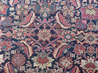 427 x 175 is the size of this antique BIDJAR in fair condition.
This is a Persian kordi important Bidjar kelley.
Beautiful design and natural dyes. All wool.
Antique piece knotted around the last quarter  ...