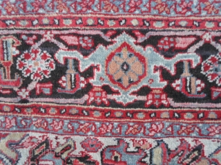 Old Azeri Gheoravan size m.3.66 x 2.57.
Tappeto vecchio Heris azeri in buono stato. 
In very good condition, washed and ready
for use. Very fastened colors and with
full pile. Original size, ends and selvedges.
More  ...