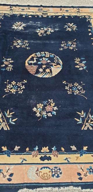 316 x 244 cm Antique Peking rug in fair condition. Washed
First quarter XX tha century. More info and pictures on request.
Thanks for your attention to my carpets' inventory.
From lake of COMO, regards.  ...