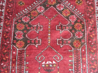 A Pair of old Bashir Turkkmen Afghan carpets.
Very, very good condition. Full pile, foundations
all wool for this pair.
Size 108 x 80 + 108 x 81 cm.
Mehrab  design
More info or pictures on  ...