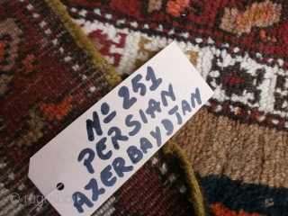 Carpet # 251 * Size   cm.  287 x 115.
AZERBAYDJAN MESHKIN camel-hair.
Pile, warp and weft All Wool. 

In good condition
This carpet has been Washed recently.
Moghan design gol.
Other info or pictures  ...