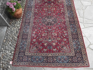 Exported from Iran before the 01.01.2015.this rug.
==================================================
Oriental carpet knotted very-very fine in PERSIA.
Perfect condition
Antique TUDESHK-NAIN, like a new Nain !
I think NAIN village of TUDESHK oder MAYBE ESPAHAN.
Beautiful design and very soft  ...
