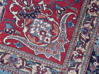 Exported from Iran before the 01.01.2015.this rug.
==================================================
Oriental carpet knotted very-very fine in PERSIA.
Perfect condition
Antique TUDESHK-NAIN, like a new Nain !
I think NAIN village of TUDESHK oder MAYBE ESPAHAN.
Beautiful design and very soft  ...