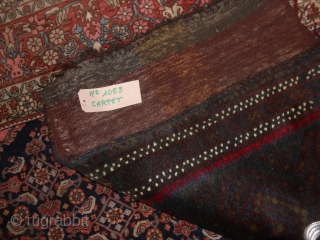 111 X 63 CM
old BELOUCH BAG-GRAIN IN PERFECT CONDITION
WOOL ON WOOL 
I HAVE A LOT OF THESE BAG-GRAINS(BALISHT)
OLD CARPET (TURKMEN / BELOUCH TRIBE), MORE
OF 200 PIECES IN MY INVENTORY.
SADDLE BAGS, DOUBLE BAGS,  ...