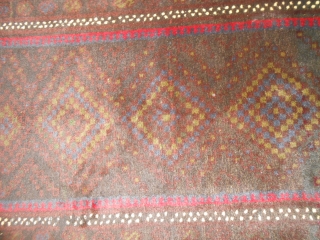 111 X 63 CM
old BELOUCH BAG-GRAIN IN PERFECT CONDITION
WOOL ON WOOL 
I HAVE A LOT OF THESE BAG-GRAINS(BALISHT)
OLD CARPET (TURKMEN / BELOUCH TRIBE), MORE
OF 200 PIECES IN MY INVENTORY.
SADDLE BAGS, DOUBLE BAGS,  ...