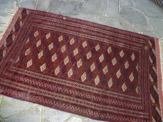 174 x 107  cm
Extremely fine Yomud antique TURKMEN carpet
In very good condition. 
Natural dyes.
Other info or pictures on request.
WARM REGARDS  from Lake of COMO!

===  SOLD / VENDUTO in Italia-BRINDISI-  ...