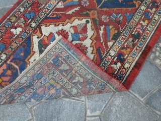 Antique runner Chahar Mahal-va- Bachtiari size 404 x 105cm.
Some areas have visible the foundations. Look at the photo-
Runner has been washed professionally. Natural dyes.
More info or pictures on request. Regards from the  ...