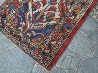 Antique runner Chahar Mahal-va- Bachtiari size 404 x 105cm.
Some areas have visible the foundations. Look at the photo-
Runner has been washed professionally. Natural dyes.
More info or pictures on request. Regards from the  ...