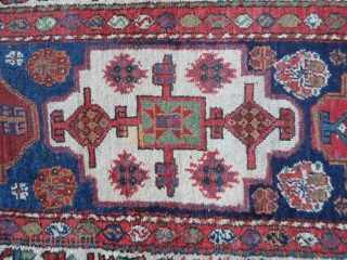 Shahsavan runner IV quarter XIXth Century in very good condition. Washed and ready for use or estate. Nomadic persian runner with all wool and all natural dyes.
Size 400 x 100 cm. More  ...