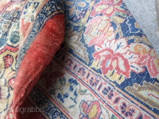 Antico SARUK=antique sarough in very good condition. Washed and ready for the domestic use. Full pile, any problem for this one. Big size, palace carpet 444 x 301 cm.
Shiny wool and beautiful  ...