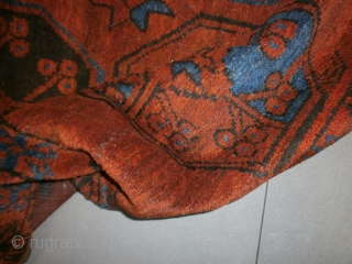 Antique Golli-gul-ERSARI AFGHAN or I think 
it it  KAZAKH-ERSARI.
In very good condition for the age, late XIX°
century.
This piece is ALL original.
Size is   cm. 202 x 118 cm. = ft.  ...