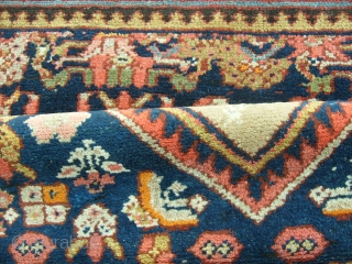 SIZE:   333 x 134  cm. = ft.  9.51 x 4.40.
Very good condition for this antique carpet knotted in ECBATANA.
Wool on wool and all natural dyes.
No stains, no repils,  ...