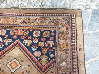 SIZE:   333 x 134  cm. = ft.  9.51 x 4.40.
Very good condition for this antique carpet knotted in ECBATANA.
Wool on wool and all natural dyes.
No stains, no repils,  ...