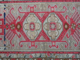 Antique carpet knotted in CAUCASUS _ KARABAGH.
Very good condition.  Knotted around 1920. Size cm. 182 x 120.
Other photos or query on request.
WASHED and read to use!
Thanks and good look.

WARM GREETING FROM  ...