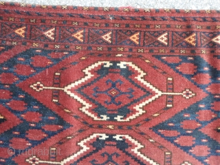 145x85 cm Turkmen Afghan antique Arabachi-tribe. 
Full pile and all original. In very good condition.
Arabaci, ERSARI group chuval. Amazing alam and good
palette natural dyes for this Turkmen piece knotted
very fine.
More photos and  ...