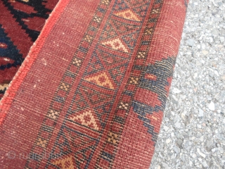 145x85 cm Turkmen Afghan antique Arabachi-tribe. 
Full pile and all original. In very good condition.
Arabaci, ERSARI group chuval. Amazing alam and good
palette natural dyes for this Turkmen piece knotted
very fine.
More photos and  ...