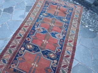 Antique carpet knotted in the Caucasus, district of SUSA. In good condition, washed 
and ready for use. Size  is  cm. 204 x 118 cm.-ft. 7.87 by 3.61 ft.- Very beautifu  ...