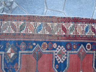 Antique carpet knotted in the Caucasus, district of SUSA. In good condition, washed 
and ready for use. Size  is  cm. 204 x 118 cm.-ft. 7.87 by 3.61 ft.- Very beautifu  ...
