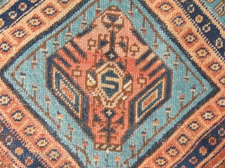 MESHKIN or Baksheysh  antique piece knotted in the district Azeri
of Persia. In good condition. All wool and all natural dyes.
A lot of influence from other district of Caucasus and Persia
you can  ...