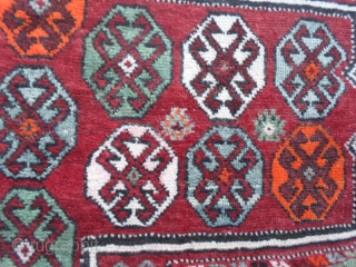 266x130 cm Is the size of this Kuchan (Gochan) Kordi persian carpet knotted in the region of Mazandaran. It's in very good condition and it has been washed and ready for use.  ...