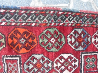 266x130 cm Is the size of this Kuchan (Gochan) Kordi persian carpet knotted in the region of Mazandaran. It's in very good condition and it has been washed and ready for use.  ...