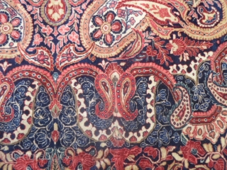 Persian antique SAROUGH in very good condition. 
Brilliant wool and extremely fine knot for this one.
Original design with botteh mater and children upon 
the medaillon of this carpet. 
Size is  m.  ...