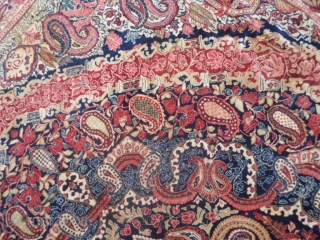 Persian antique SAROUGH in very good condition. 
Brilliant wool and extremely fine knot for this one.
Original design with botteh mater and children upon 
the medaillon of this carpet. 
Size is  m.  ...