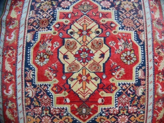 Size is cm. 189 x 127 cm
Antique piece knotted in CAUCASUS region of KARABAGH.
In perfect condition. Very beautiful colors.
Washed and read to use! 
Other photos or info on request.
All the best   ...