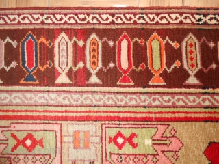 Antique Karabagh in perfect condition with size 373 x 150 cm.
Fine knot and original design for this long-rug from Caucasus.
All original piece without restors or repils, original sizes.
More info and pictures on  ...
