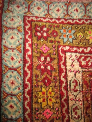 Antique prayer rug knotted around Kirshir village of central Turkey-Anatolia.
Good condition, some areas of pile damaged. Washed professionally. Size cm
149 x 98  cm. More info or photos on request.
REGARDS  from  ...