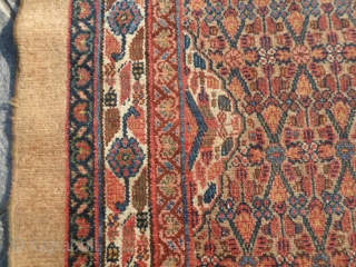 SERABEND runner antique in very good condition.
Full pile and original size of 400x100 cm.
Design botteh mir and camel hair, with natural
dyes for this runner. Khotted with a fine knot.
More info and photos  ...