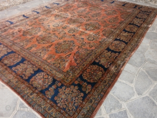 ANCIEN KASHAN Manchester wool in perfect condition:
full pile, no repils, restors or damages for this piece.
Palace size: m. 4,22 x 3,26. = ft. 13.84 x ft. 10.71.
Shiny and soft wool for this  ...