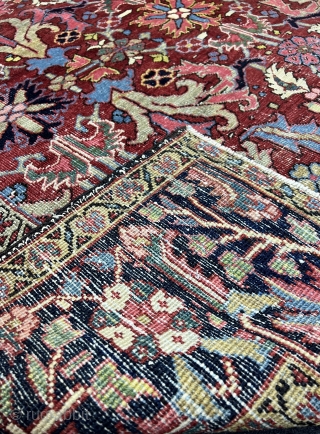 Antique Heriz rug with vibrant colors and all-over design!
Size : 260x195cm 
Worldwide shipping available!                   