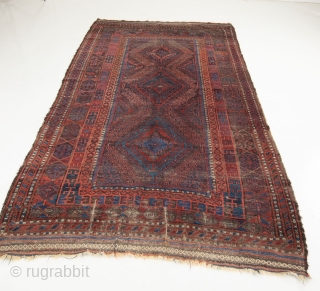 King Baluch, soft wool, top colours,circa 1880, unique design... SIZE 287X150 cm...                     