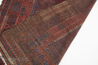 King Baluch, soft wool, top colours,circa 1880, unique design... SIZE 287X150 cm...                     