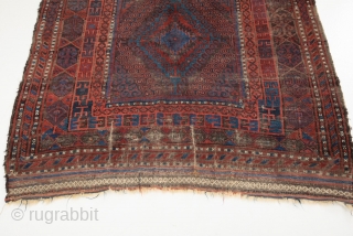 King Baluch, soft wool, top colours,circa 1880, unique design... SIZE 287X150 cm...                     