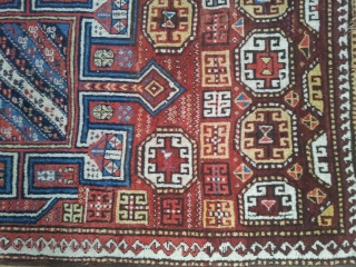 0006  Quchan Kurdish Tribal Rug from 19th century NW Persia...Naturel colours with a charming design. In good condition.. Size 120x226 cm (3.9x7.4 feet)         